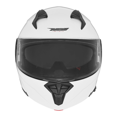 NOX KASK SZCZĘKOWY (FLIP-UP) Z BLENDĄ N968 KOLOR BIAŁY POŁYSK ROZMIAR XS