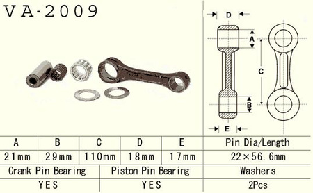 VESRAH KORBOWÓD YAMAHA YFS 200 (YFS200) BLASTER '88-'06 (VA2009) (MADE IN JAPAN)