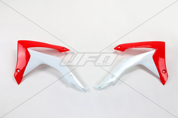 UFO OSŁONY CHŁODNICY HONDA CRF 250R '14-'17, CRF 450R '13-'16, KOLOR OEM (BIAŁY/CZERWONY)