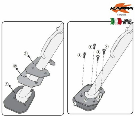 KAPPA POSZERZENIE STOPKI BOCZNEJ BMW F 650 GS / F 800 GS (08-17), F 800 GS Adventure (13-18) - WYCOFANA Z OFERTY