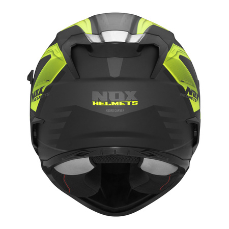 NOX KASK INTEGRALNY (FULL FACE) Z BLENDĄ N304S CARVER KOLOR CZARNY/ŻÓŁTY FLUO MAT ROZMIAR XL