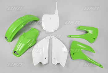 UFO KOMPLET PLASTIKÓW KAWASAKI KX 85 '01-'13 KOLOR OEM (ZIELONY/BIAŁY) (KX85 '01-'09, KX85 '11-'12) (KA207E999)