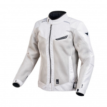 MACNA WYPRZEDAŻ KURTKA (MESH I WYPINANA MEMBRANA) DAMSKA EMPIRE LADIES MOTORCYCLE JACKET LIGHT GREY KOLOR SZARY ROZMIAR XL