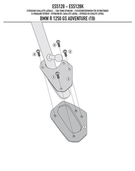 KAPPA POSZERZENIE STOPKI BOCZNEJ BMW R 1250 GS Adventure (19) - WYCOFANE Z OFERTY