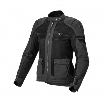 MACNA WYPRZEDAŻ KURTKA (MESH) DAMSKA FLUENT LADIES MOTORCYCLE JACKET BLACK KOLOR CZARNY ROZMIAR M