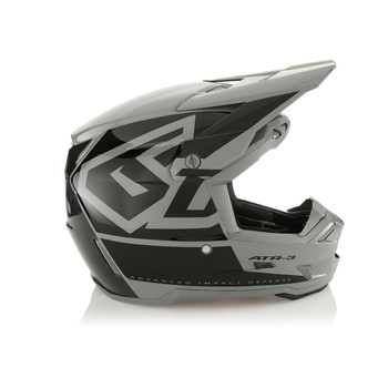 6D HELMETS KASK CROSS/ENDURO MODEL ATR-3 HEX GLOSS BLACK KOLOR CZARNY/SZARY ROZMIAR S ( 55 - 56 CM )