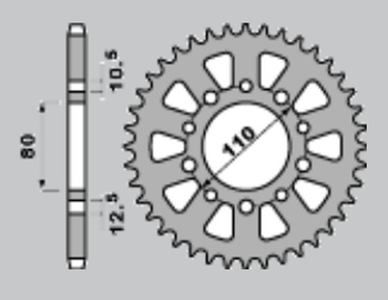 JR ZĘBATKA TYLNA 334 41 HONDA CBR 1000F '96-'00 (SC24), VF 500F '85-'88 (JTR1334.41) (ŁAŃC. 530) (33441JT)