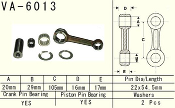 VESRAH KORBOWÓD YAMAHA YZ 125 (YZ125) '97-'00 (VA6013) (MADE IN JAPAN)