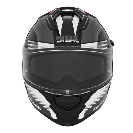 NOX KASK INTEGRALNY (FULL FACE) Z BLENDĄ N304S CARVER KOLOR CZARNY/BIAŁY/CZERWONY ROZMIAR S