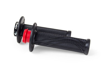 RACETECH (RTECH) MANETKI R20 LOCK-ON (22+25MM) KOLOR CZARNY + 8 ADAPTERÓW ROLGAZU