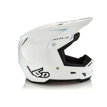 6D HELMETS KASK CROSS/ENDURO MODEL ATR-3 SOLID GLOSS WHITE KOLOR BIAŁY/CZARNY ROZMIAR M ( 57 - 58 CM )