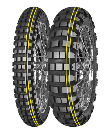 MITAS OPONA 110/80B19 ENDURO TRAIL XT+ DAKAR (PODWÓJNY ŻÓŁTY PASEK) 59T M+S PRZÓD DOT 42/2023 (zamiennik - 70000484) (460138) (SUBSTYTUT: E-09 ENDURO DAKAR)