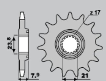 SUNSTAR ZĘBATKA PRZEDNIA 2320 13 HONDA CRF 250R '18-'23 (JTF1344.13) (ŁAŃC. 520) (232013)