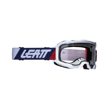 LEATT GOGLE VELOCITY 4.5 GOGGLE ROYAL CLEAR 83% - KOLOR BIAŁY/GRANATOWY SZYBKA PRZEŹROCZYSTA