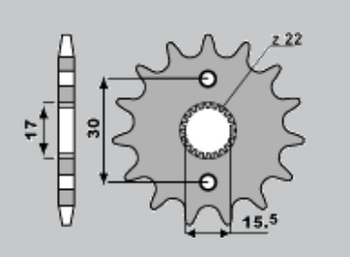 CHT ZĘBATKA PRZEDNIA 332 14 (A4250273140) HONDA CR 80/85