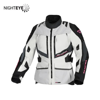 MACNA WYPRZEDAŻ KURTKA DAMSKA DOMANE LADIES MOTORCYCLE JACKET LIGHT GREY/GREY/BLACK KOLOR JASNY SZARY/SZARY/CZARNY ROZMIAR L