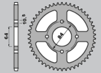 CHT ZĘBATKA TYLNA 4302 39 SUZUKI LTZ 400, LTF 160 (2114-39) (JTR1826.40)