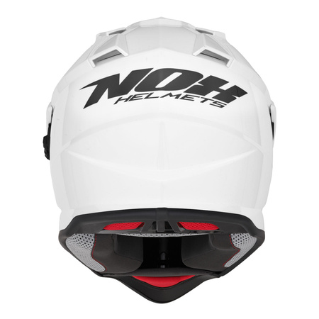 NOX KASK OFFROAD / TRAIL DUOSPORT (DUAL) N312 SOLID Z SZYBKĄ I BLENDĄ KOLOR BIAŁY POŁYSK ROZMIAR XL