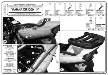 KAPPA STELAŻ KUFRA CENTRALNEGO YAMAHA XJR 1300 (07-14) ( BEZ PŁYTY )