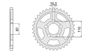 CHT ZĘBATKA TYLNA 828 49 (807-49) SUZUKI GSX/GXF 400