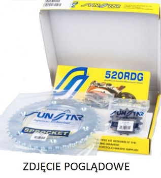 SUNSTAR ZESTAW NAPĘDOWY BMW F 650GS 99-07, ABS 650 01-07, DAKAR 650 01-07 STANDARD (16/47/112) (DO 750CC) (SUN38616/SUN1-3637-47/SS520RDG-112N)