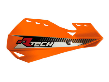 RACETECH (RTECH) OSŁONY RĄK (HANDBARY) DUAL EVO KOLOR POMARAŃCZOWY (Z MOCOWANIAMI DO KIEROWNICY)