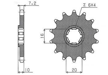 SUNSTAR ZĘBATKA PRZEDNIA 799 14 SUZUKI GZ 125 '98-'11 (-1), GN 125, VL 125 INTRUDER (JTF410.14) (ŁAŃC. 428) (79914JT)