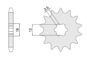 CHT ZĘBATKA PRZEDNIA 428 14 (428-14) (ŁAŃC.428) SUZUKI POLINI