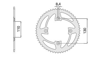 CHT ZĘBATKA TYLNA 4306 55 HONDA CR 80/85 (2064-55) (ŁAŃC. 420)