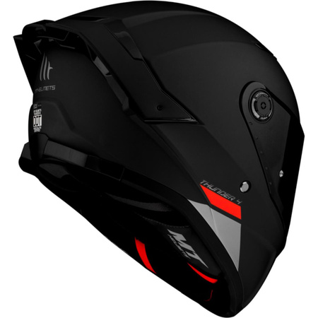 MT WYPRZEDAŻ KASK INTEGRALNY THUNDER 4 SV SOLID A1 MATT BLACK Z BLENDĄ KOLOR CZARNY MAT ROZMIAR XS