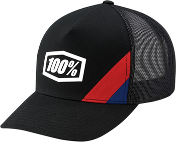 100 PROCENT X-FIT TRUCKER CAP BLACK - CZAPKA Z DASZKIEM MODEL CORNERSTONE X-FIT BLACK KOLOR CZARNY