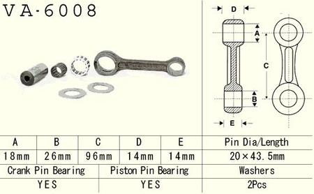 VESRAH KORBOWÓD YAMAHA YZ 80 (YZ80) '93-'01, YZ 85 (YZ85) '02-'18 (VA6008) (MADE IN JAPAN)