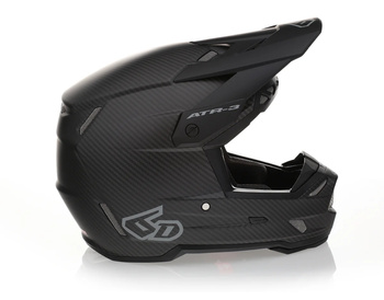 6D HELMETS KASK CROSS/ENDURO MODEL ATR-3 SOLID MATTE BLACK KOLOR CZARNY/SZARY ROZMIAR L ( 58 - 59 CM )