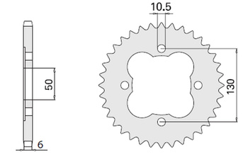 CHT ZĘBATKA TYLNA 4303 39 HONDA TRX 250 300400 450 (2113-39) (JTR1350.39) (ŁAŃC.520)