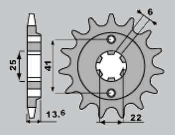 JR ZĘBATKA PRZEDNIA 293 15 HONDA XL 600 V '87-'88 (JTF293.15)