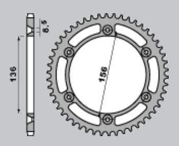 CHT ZĘBATKA TYLNA 4365 41 (A4152032410) SUZUKI DR 650 , FREEWIND '96-'14