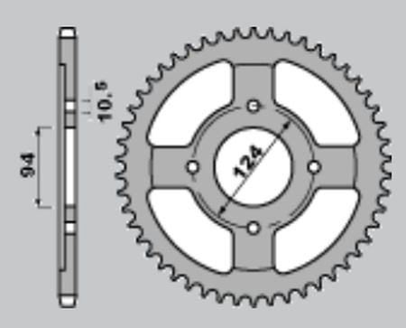 CHT ZĘBATKA TYLNA 282 37 HONDA CB550 F 76-80 (282-37) (JTR282.37)