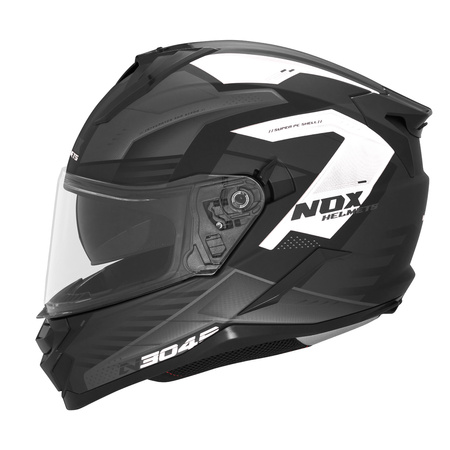 NOX KASK INTEGRALNY (FULL FACE) Z BLENDĄ N304S CARVER KOLOR CZARNY/BIAŁY MAT ROZMIAR S