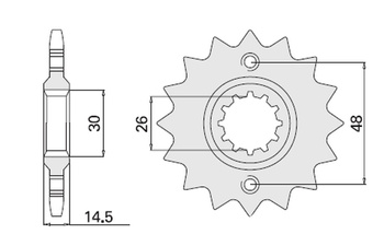 CHT ZĘBATKA PRZEDNIA 339 16 HONDA VFR 800 '02-'13 (JTF339.16)