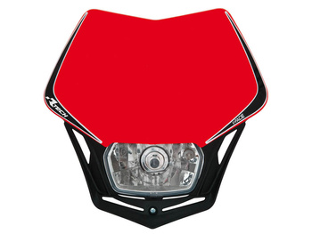 RACETECH (RTECH) LAMPA PRZEDNIA V-FACE KOLOR CZERWONY/CZARNY HUSQVARNA