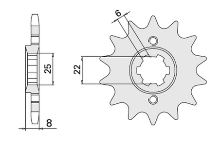 CHT ZĘBATKA PRZEDNIA 281 15 HONDA (306-15) (JTF281.15)