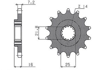 SUNSTAR ZĘBATKA PRZEDNIA 2050 15 DUCATI 796/916/944/996 (JTF740.15) (ŁAŃC. 525) (205015JT)