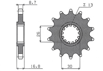 SUNSTAR ZĘBATKA PRZEDNIA 347 15 HONDA CBR 1000RR, CBF 1000 '06-'16 (JTF333.15) (ŁAŃC. 530) (34715JT)