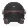 NOX PREMIUM KASK OTWARTY JET HERITAGE LEATHER KOLOR CZARNY MAT/CZERWONY ROZMIAR XL