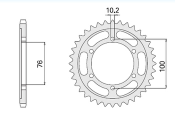 CHT ZĘBATKA TYLNA STALOWA 816 48 SUZUKI GSXR1100, GSXR750 (92-95) (JTR816.48)* (ŁAŃC. 530) - ZAMIENNA Z 825 48 (816-48)