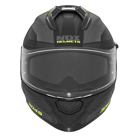 NOX KASK INTEGRALNY (FULL FACE) Z BLENDĄ N304S CARVER KOLOR CZARNY/ŻÓŁTY FLUO MAT ROZMIAR XL