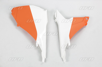 UFO OSŁONY FILTRA POWIETRZA KTM SX '13-'16, SXF '13-'15 KOLOR OEM '15 (POMARAŃCZOWY/BIAŁY)