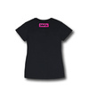 DAVCA T-shirt damski black Pink logo