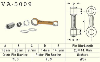 VESRAH KORBOWÓD HONDA CR 80/85 '86-'07 (VA5009) (MADE IN JAPAN)