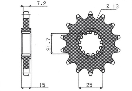 SUNSTAR ZĘBATKA PRZEDNIA 2082 14 KAWASAKI ZX 6R '95-'97 (JTF1182.15) (208214JT) - WYPRZEDAŻ